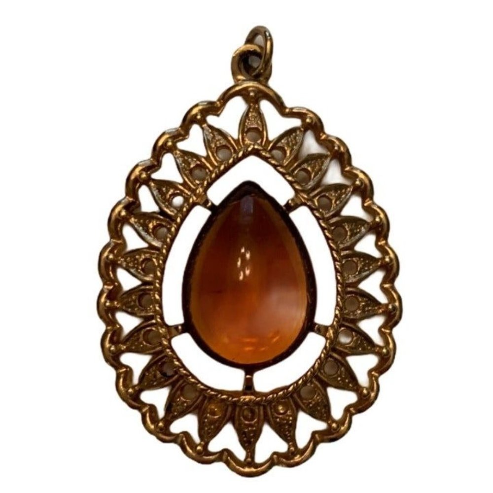 Sarah Coventry Gold Teardrop Pendant